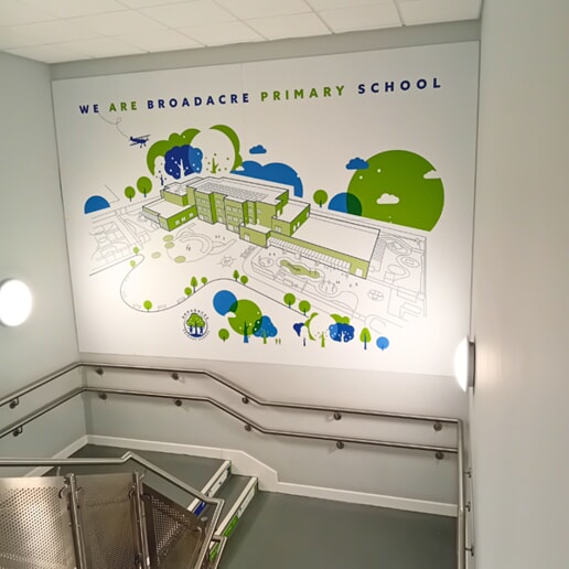 An image of the indoor school sign in hull.